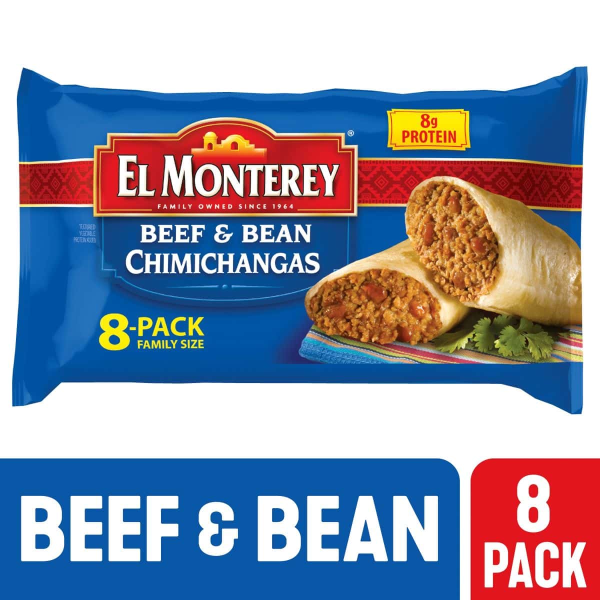 El Monterey®️ Family Pack Beef, Bean & Cheese Flavor Chimichangas - Ruiz  Foodservice