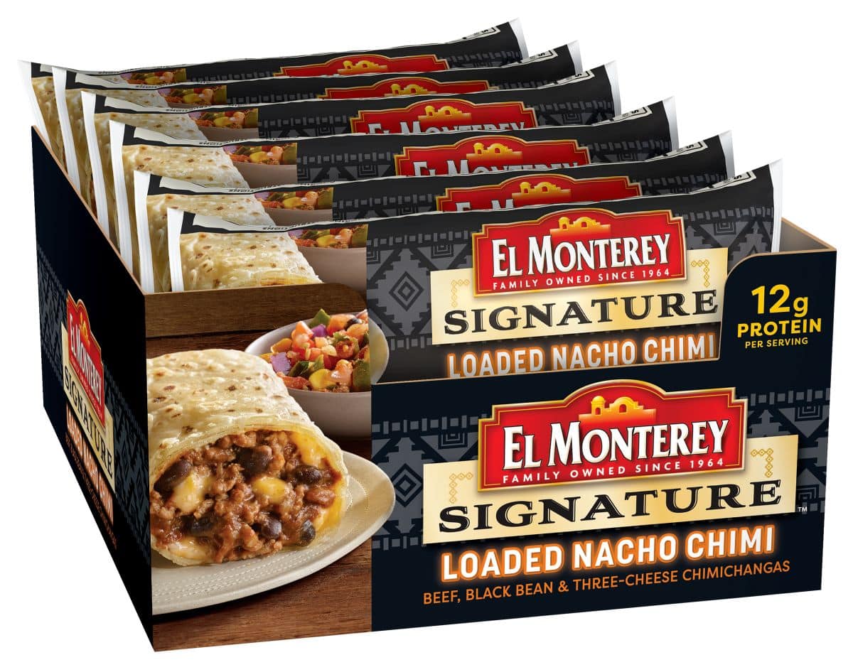 El Monterey Chimichangas, Loaded Nacho, Beef, Black Bean & Three Cheese
