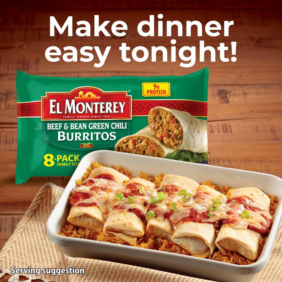 El Monterey Chimichangas, Beef & Bean