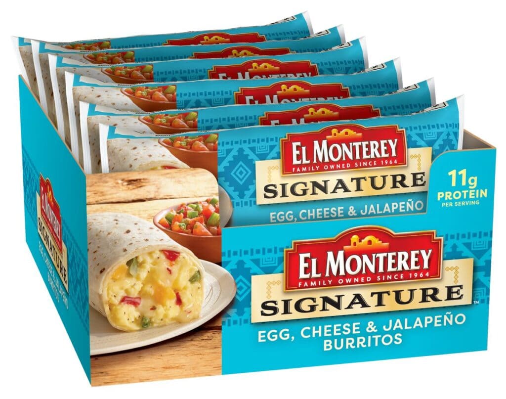 El Monterey®️ Signature Single Serve Egg, Cheese & Jalapeno Burritos