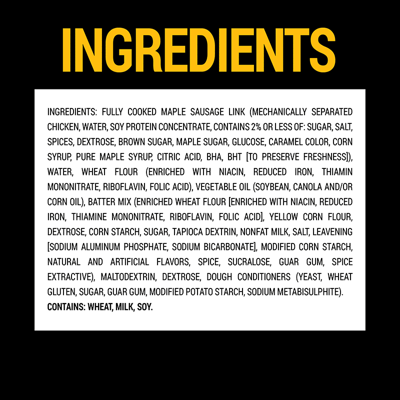 French Toast & Sausage Tornados ingredients