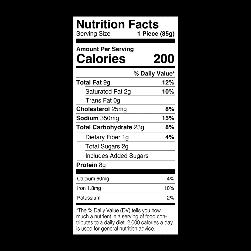 French Toast & Sausage Tornados Nutrition Facts