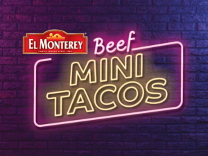 El Monterey Beef Mini Tacos logo lockup