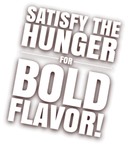 Satisfy the hunger for bold flavor logo