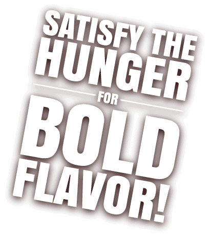 Satisfy the hunger for bold flavor logo
