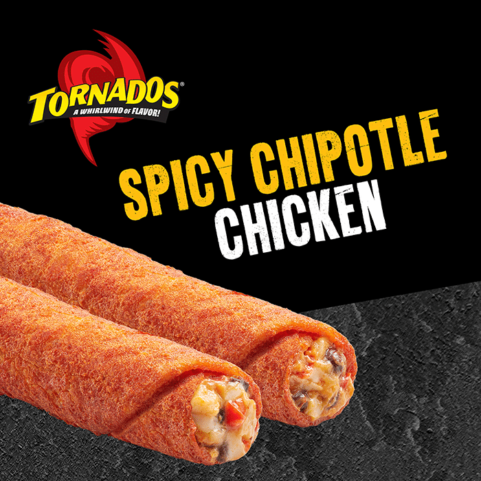 Two Spicy Chipotle Chicken Tornados side by side