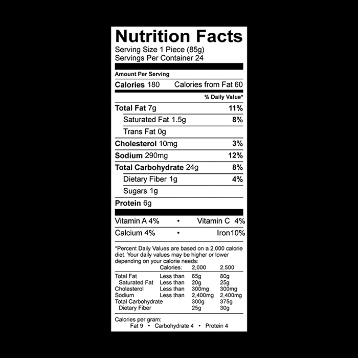Nutrition info for Spicy Chipotle Chicken Tornados