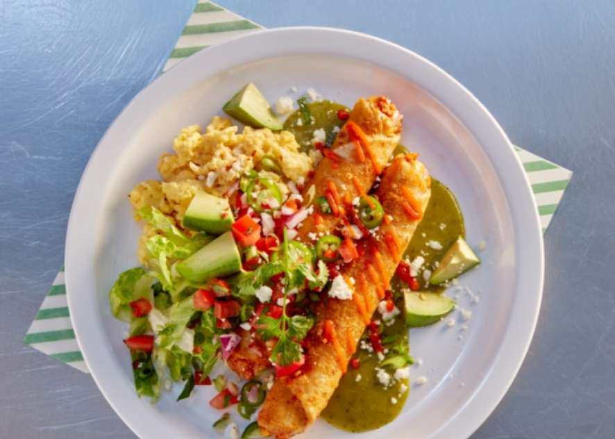 ChIlaquIles 2 Ways with veggies and salsa verde