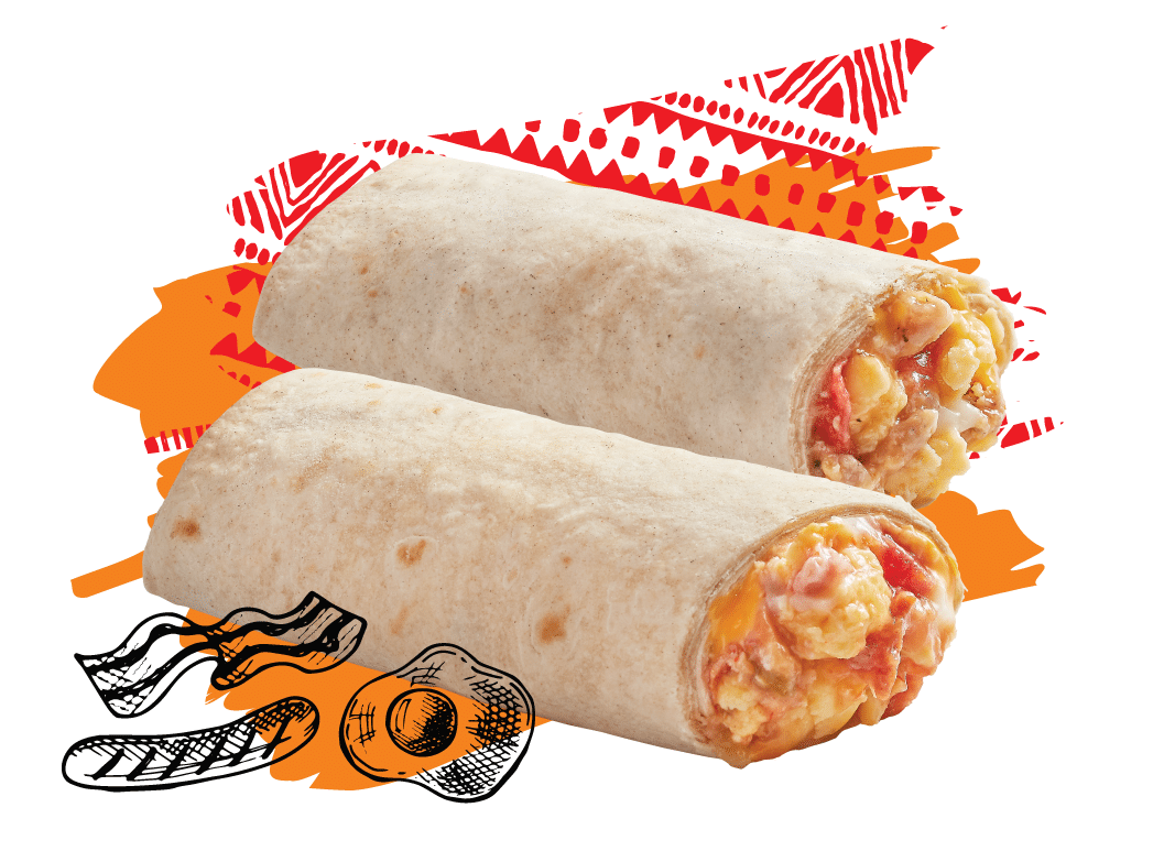 Two bulk burritos