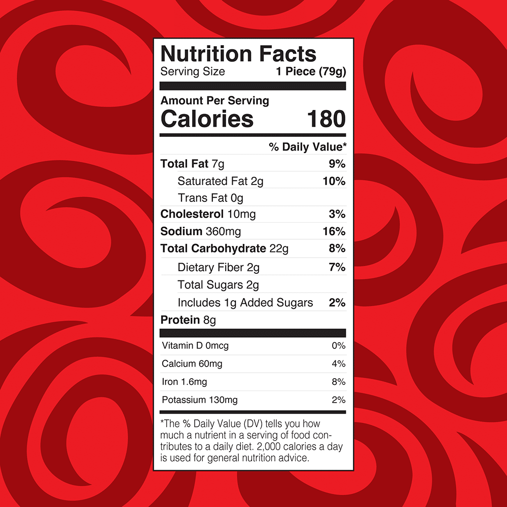 Ranchero Beef & Cheese K-12 Tornados nutrition info